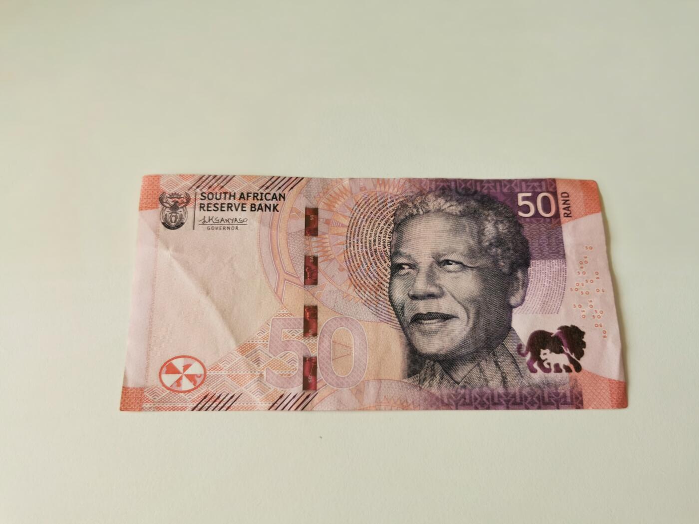 零零发流通品外国纸币拍卖 无佣金 南非50兰特