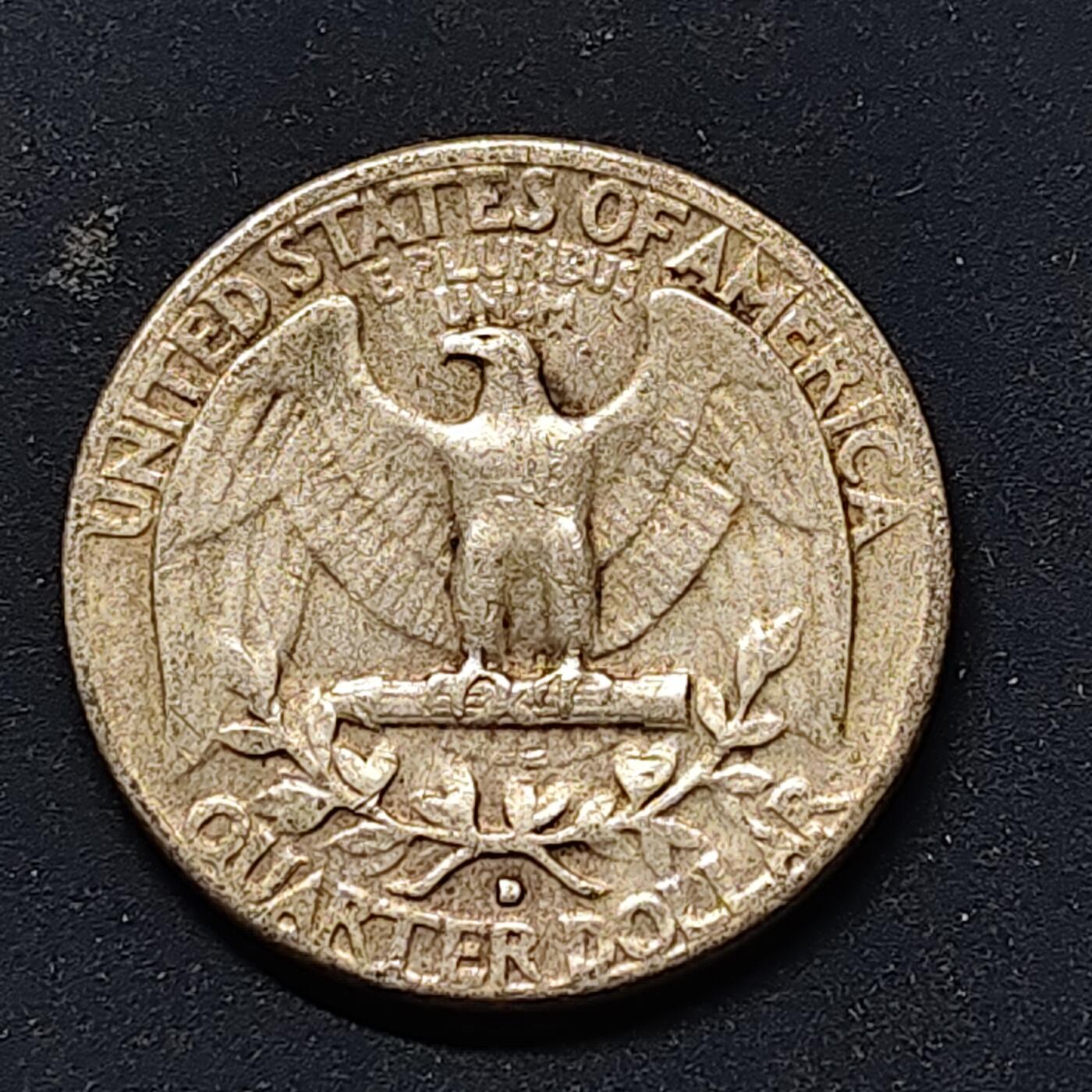 【全场包邮】纯粹捡漏拍514场 美国1962年华盛顿25分银币【24.3毫米6.25克90%】