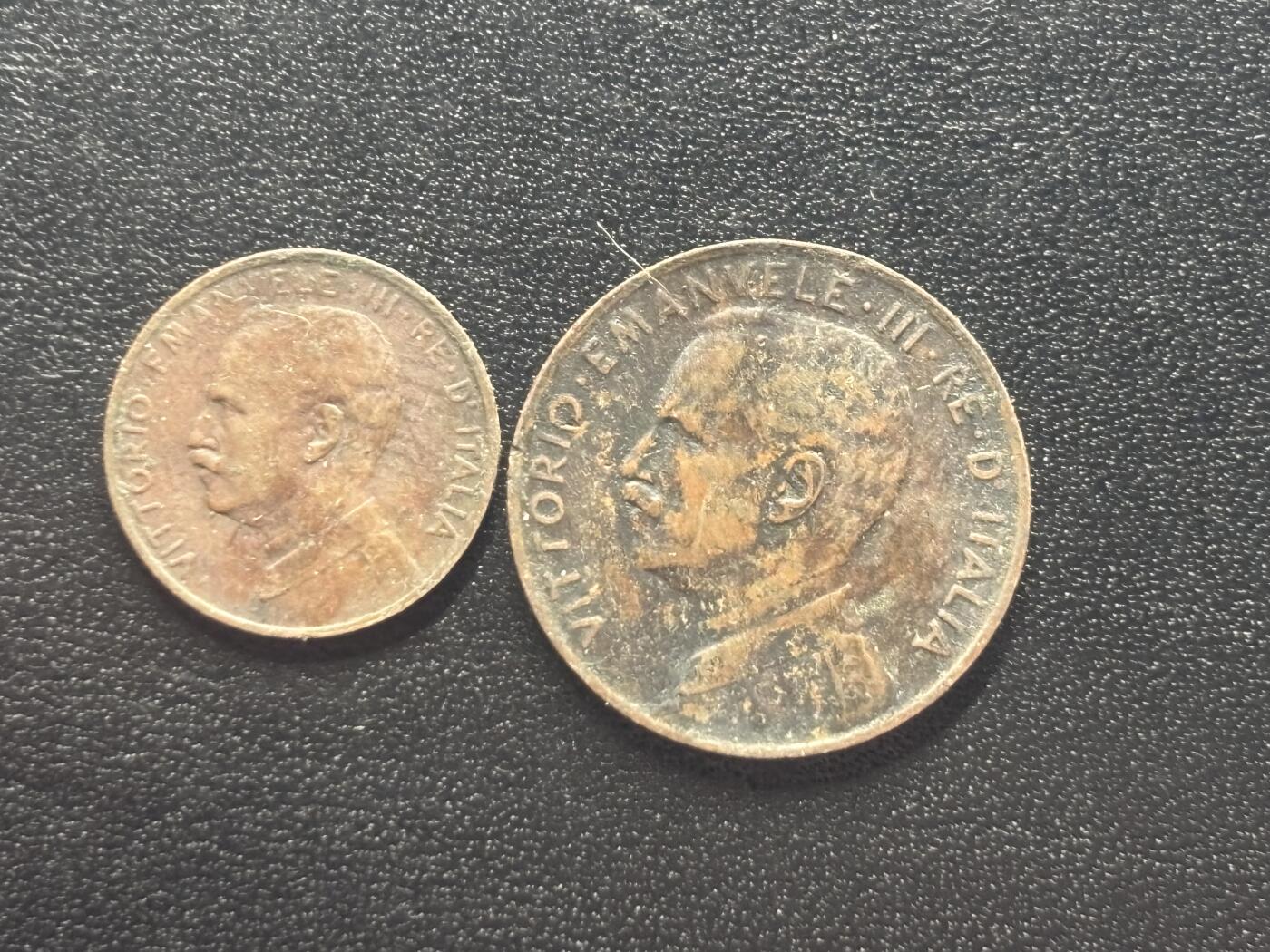 邮泉阁限时拍卖第四十三场（硬币在国外。请付邮费6元。） 意大利王国1917年拿花2枚