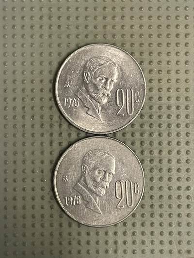 2026年第36场各国散币拍卖（总第186场） - 墨西哥20分2枚