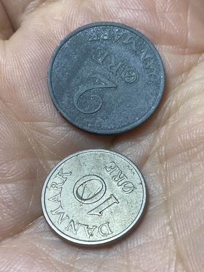 2026年第三十七场(总第二百零六场）德紧纸币特拍场(佣金3%，最低1元) - 丹麦🇩🇰2枚：1963年2欧尔，1952年10欧尔