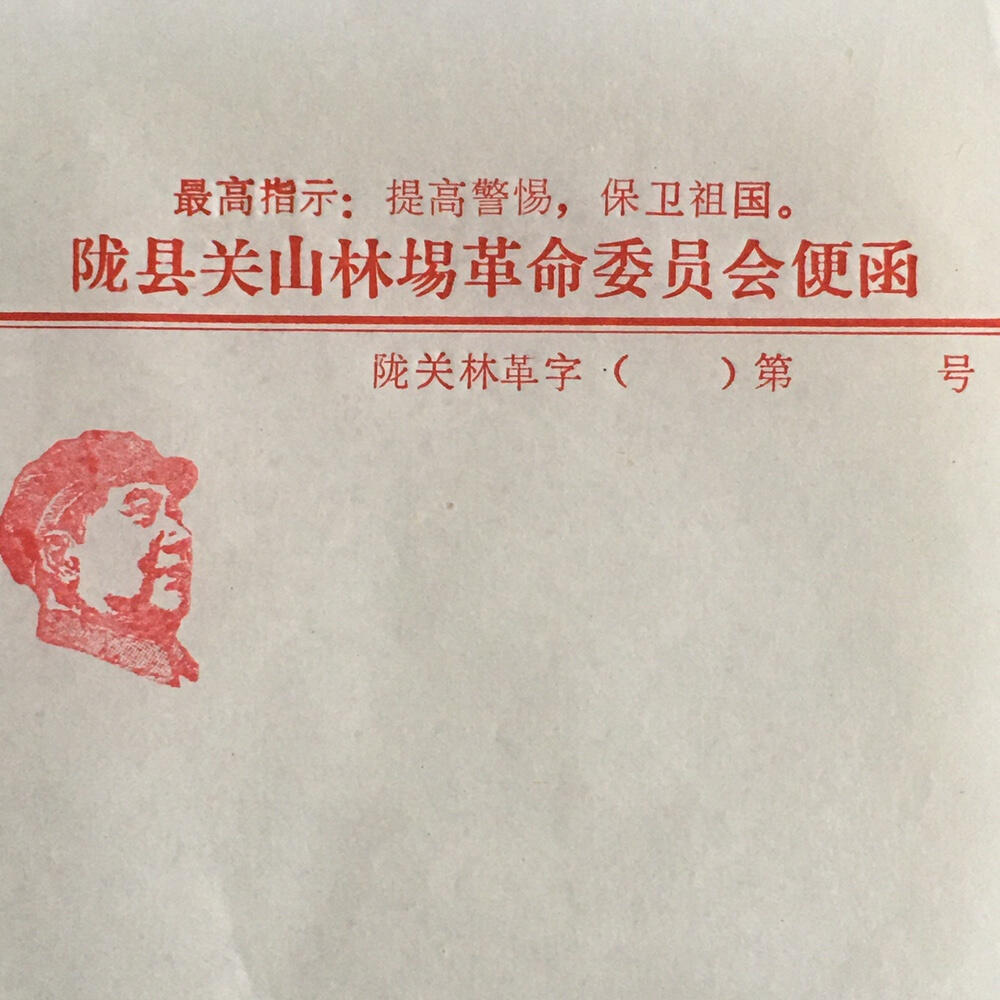        06c红藏带雨露陇县空白便函全新品相未流通1张原版真品如图旧藏文玩艺术收藏