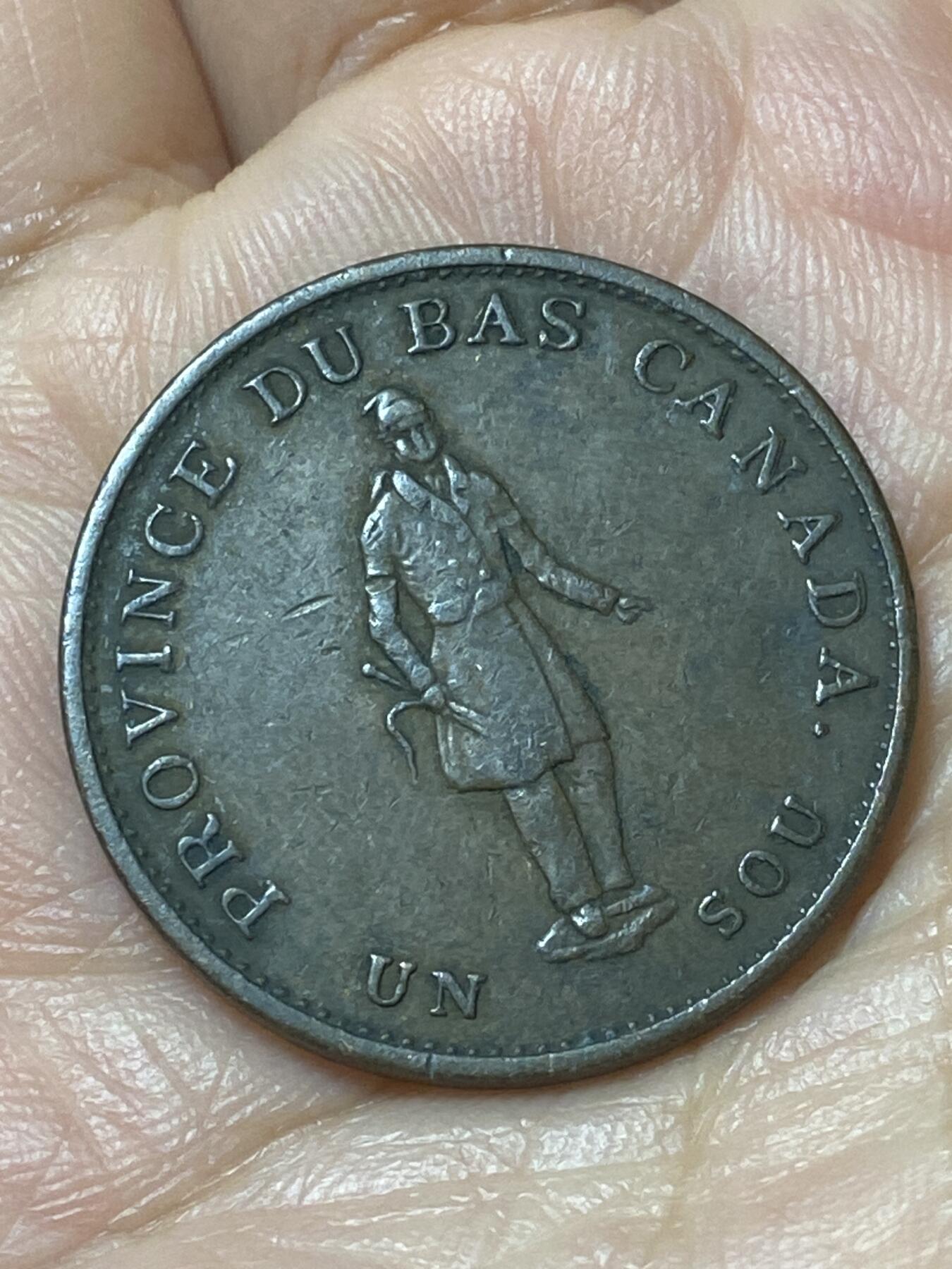 2026年第三十七场(总第二百零六场）德紧纸币特拍场(佣金3%，最低1元) 少见好品–下加拿大省1837年1/2便士、1苏双面值代币(BANK OF MONTRAL–蒙特利尔银行版)