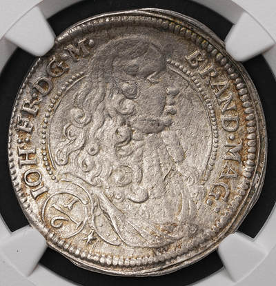 修遠堂世界钱币第108期 - NGC MS62 1679 年勃兰登堡 - 安斯巴赫伯国1/6泰勒银币