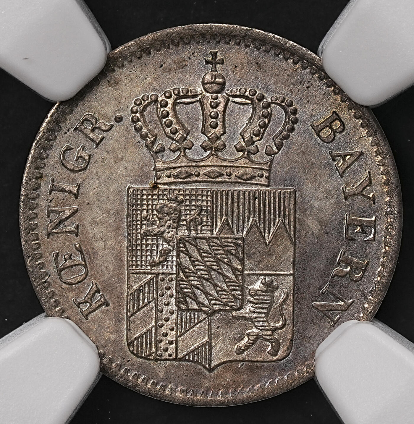 修遠堂世界钱币第108期 NGC MS63 1839年巴伐利亚1克鲁泽银币