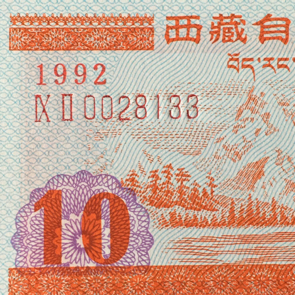        稀少1992年西藏自治区石油公司汉藏双语煤油拾公斤全新品相未流通1枚原版真品如图供应票证旧藏文玩艺术收藏