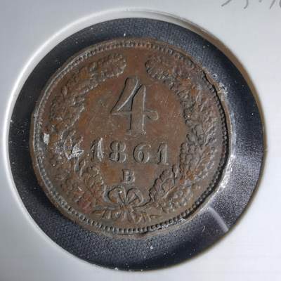 沼泽如烟--第1033场 - 奥匈帝国1861年4克鲁泽