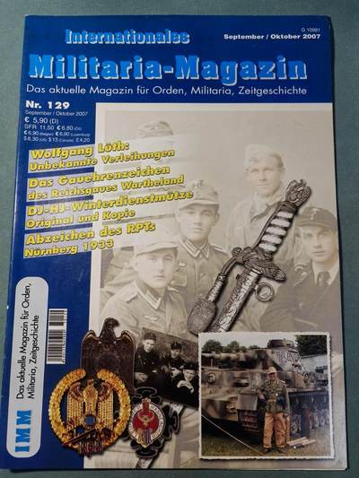 盛世勋华——号角文化勋章邮票专场拍卖第309期 - 德国出版 Militaria-Magazin杂志 2007年9/10月刊总第129期 58页