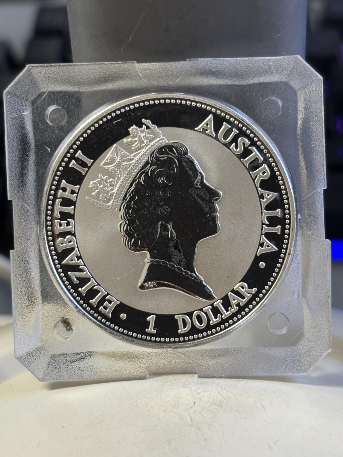 第194期拍卖 澳大利亚1992年世界投资银币澳洲翠鸟1盎司银币，999银