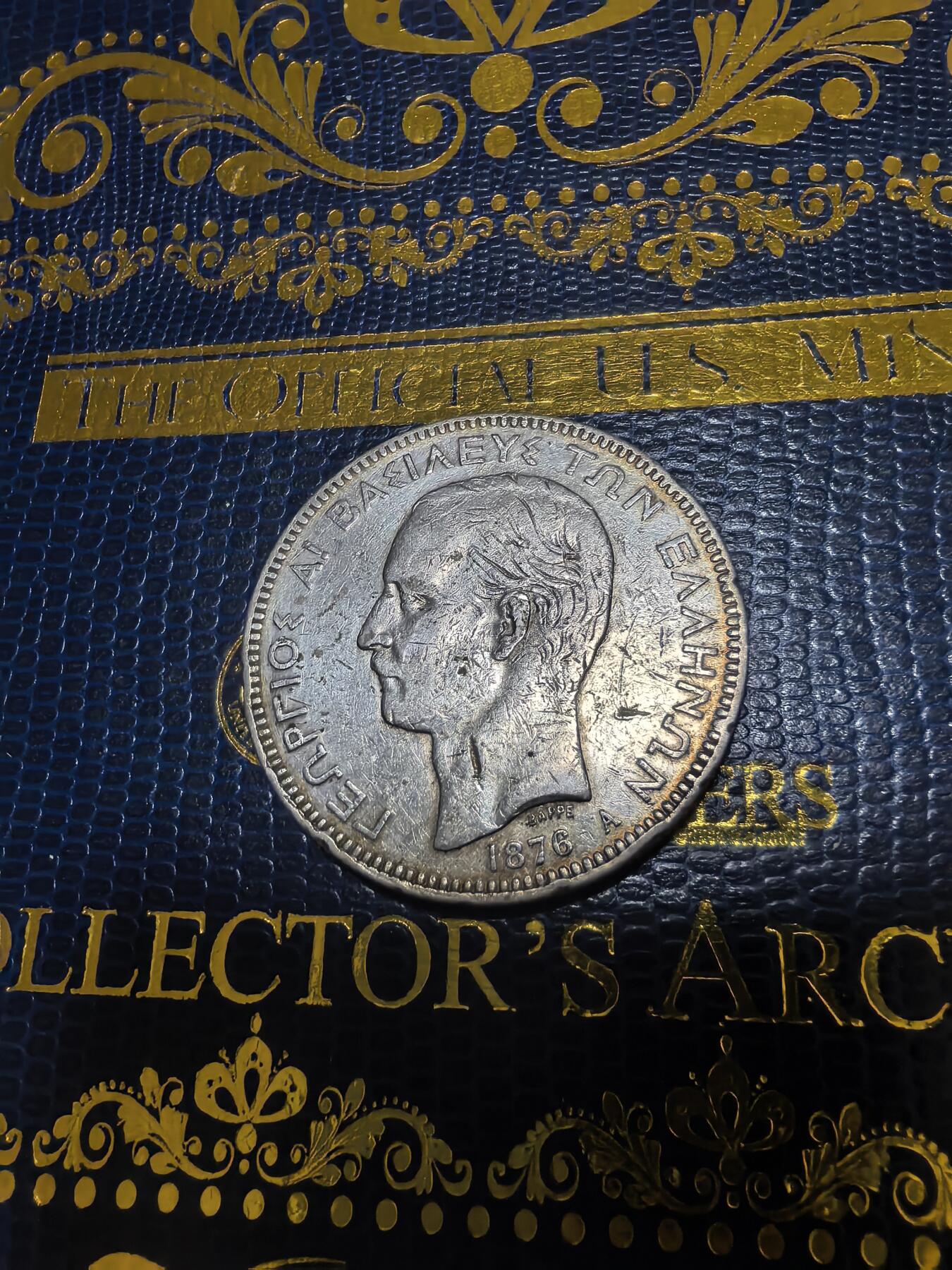 长老汇马年精选第十二场拍卖 1876A 希腊乔治一世5德拉克马大银币