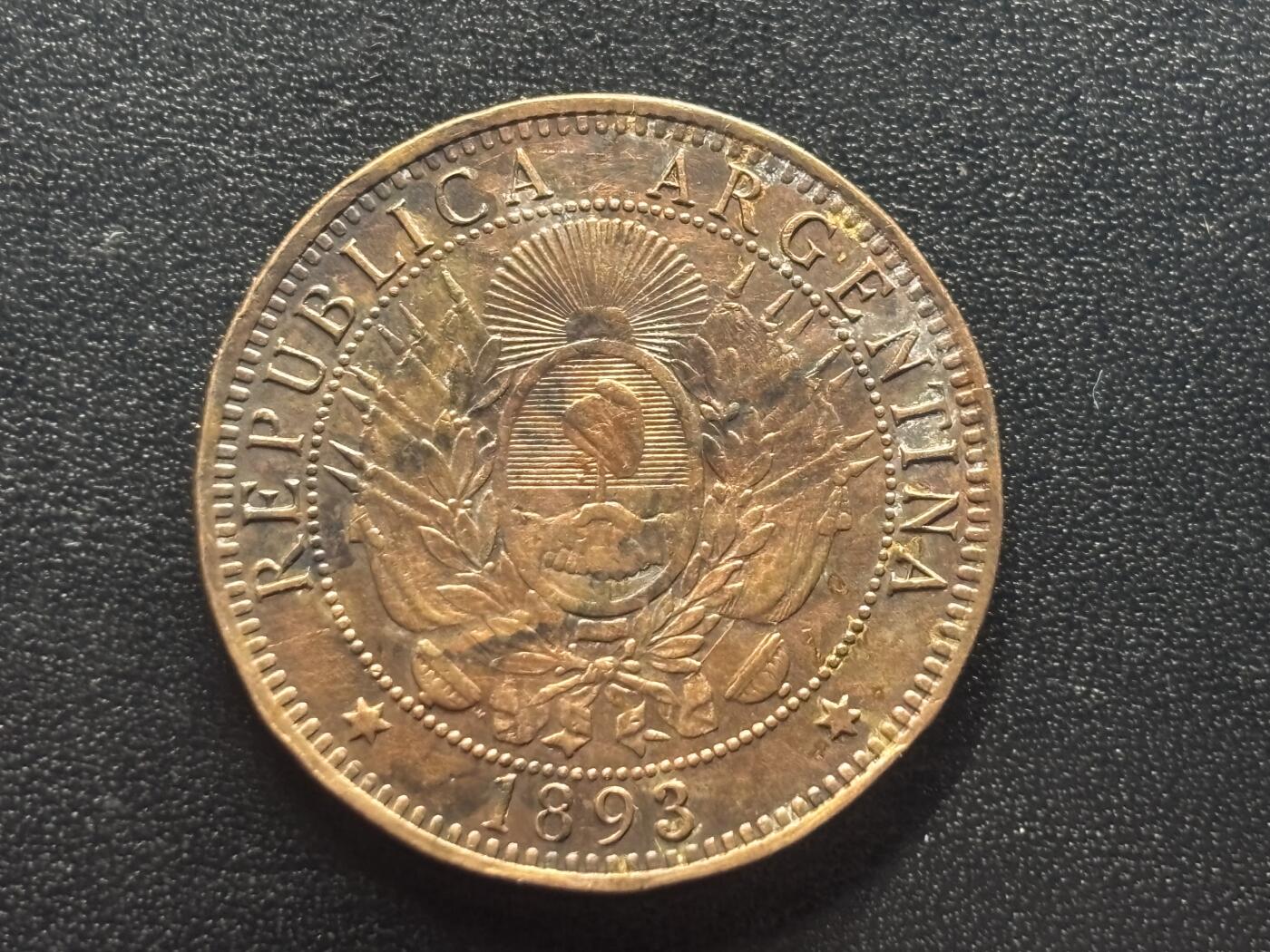 邮泉阁限时拍卖第四十三场（硬币在国外。请付邮费6元。） 阿根廷1893年2分大铜币30mm