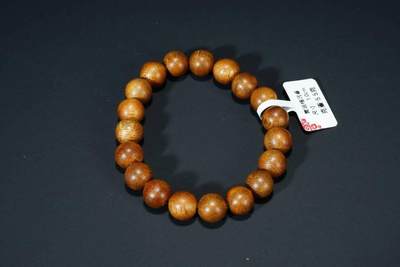 上海都达杂项专场100【全场包邮】  - 天然黄油格沉香1.0圆珠手串 附鉴定证书69-361