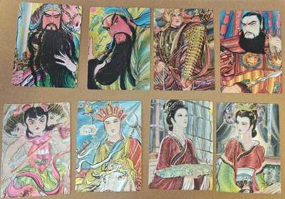 阳大大卡牌拍卖第105期（持续收拍品，周五晚上九点截拍，进群福利早知道） - 【手绘复刻粗闪】昆仑万象 手绘复刻 权迎东 手绘复刻粗闪8张