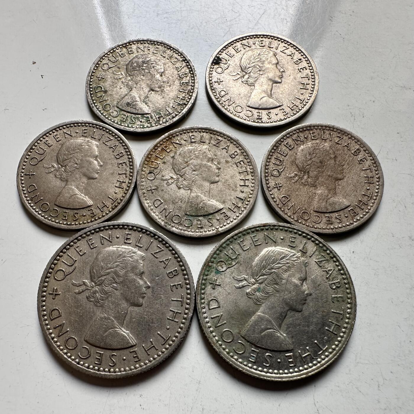 🌹外币初藏🌹🐯2026年第32场   每周二四六晚8️⃣点 接代拍 新西兰女王3-6便士一组7枚