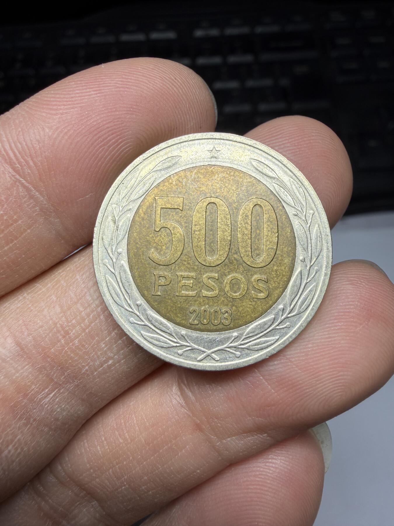 2026年集古藏今外币拍卖第三期-第6场—（总第316拍），可以寄存60天，满160元包邮。 2003年智利500比索