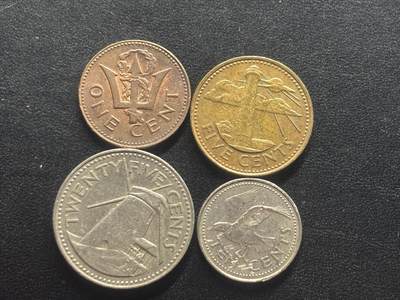 邮泉阁限时拍卖第四十三场（硬币在国外。请付邮费6元。） - 巴巴多斯4枚