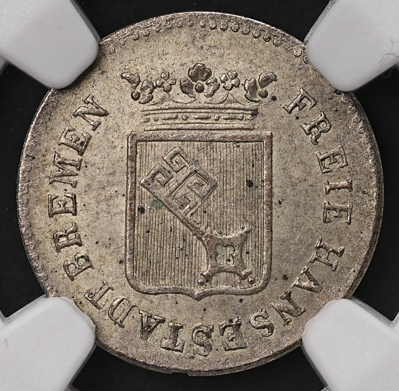 修遠堂世界钱币第108期 NGC MS64 1840年不来梅1格罗滕银币