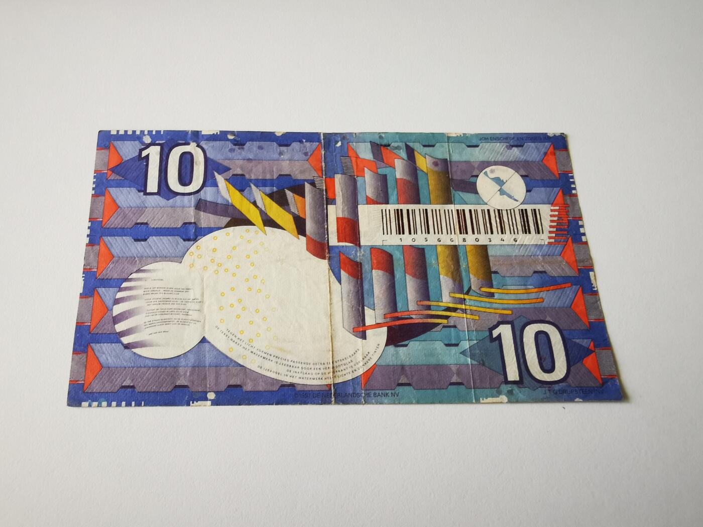 零零发流通品外国纸币拍卖 无佣金 荷兰10盾 品一般