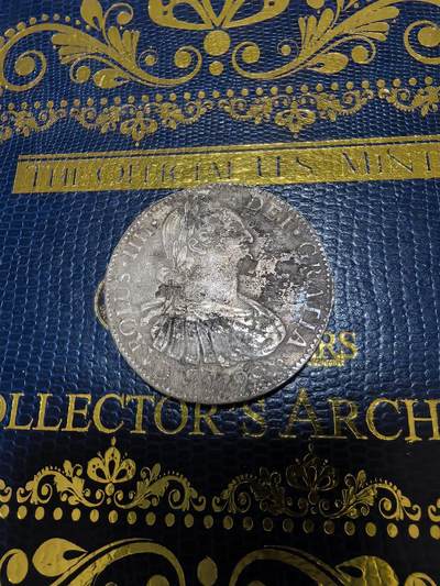 长老汇马年精选第十二场拍卖 - 1799Mo FM西属墨西哥卡四8R双柱，墨西哥城造币厂，有戳