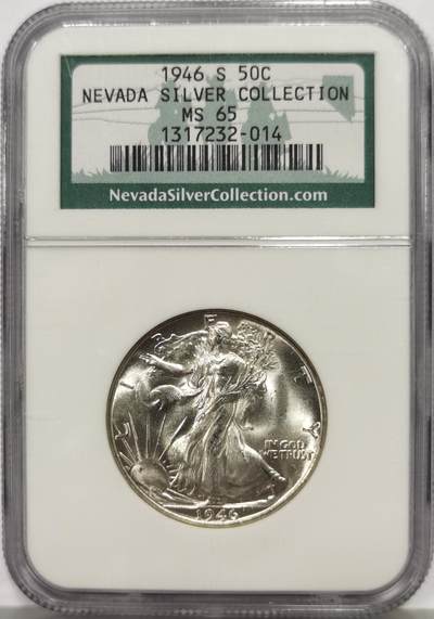 博洋堂“芳菲春韵”3月精品大拍专场暨第166期（全场包邮） - NGC MS65 美国1946 S 行走女神半圆 麦稀奇所见最高分 老盒严评 源自于内华达收藏 收藏好物
