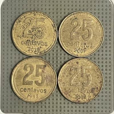 2026年第36场各国散币拍卖（总第186场） - 阿根廷25分4枚