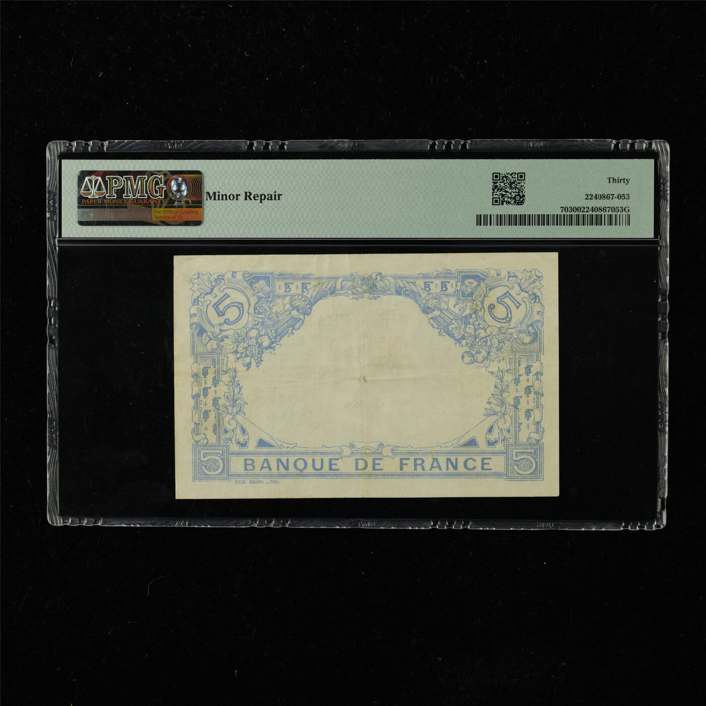 【亘邦集藏】第223期拍卖 1912-17年 法国5法郎 PMG 30 J11894 763