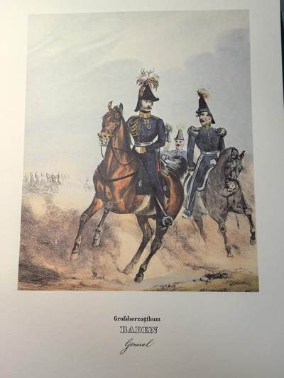 盛世勋华——号角文化勋章邮票专场拍卖第309期 - 大尺寸手绘图卡 巴登大公国将军 大A4尺寸 翻印自1848年出版《德意志陆军》一书