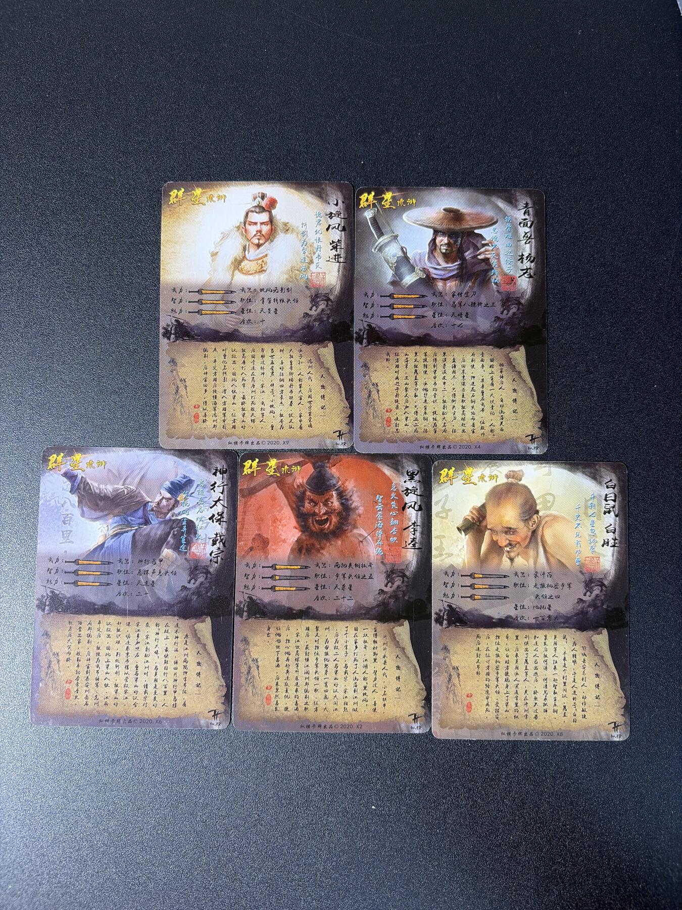 NO.27 好又多金牌大场，每周一站式配齐，方便凑单！（周6晚9点截拍，卖家送拍0抽成！） 水浒 高日葵绘柴进、白胜、李逵、戴宗、杨志5张1组 普卡