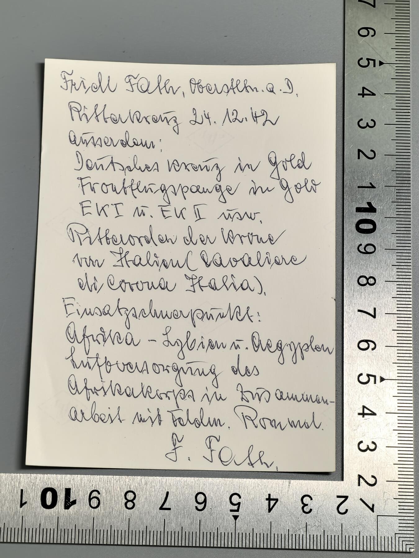 小驴勋章奖章收藏3月21日周六晚六点拍卖（珍爱和平，收藏战争，铭记历史，勿忘国耻，忠党爱国。有偿代拍，送拍规则在简介最后，参拍须阅读规则后再参拍，关系到运费包装发货时效真假辨别等关键信息，拍卖时不再发原图，看大图店主微信码在拍卖店铺介绍里） 空军骑士铁十字勋章获得者战后签名照