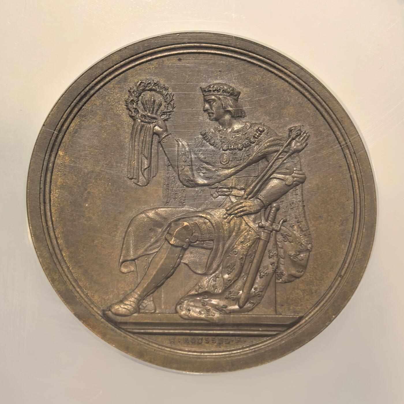 博洋堂世界钱币拍卖第165期（全场包邮） NGC MS63 法国人物纪念系列，1814年发行的路易9世国王纪念大铜章，原铸品，背面卡槽有一处磕