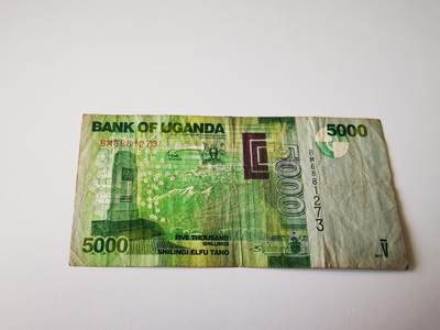 零零发流通品外国纸币拍卖 无佣金 - 乌干达5000