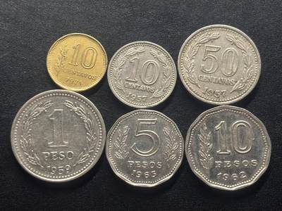 邮泉阁限时拍卖第四十三场（硬币在国外。请付邮费6元。） - 阿根廷6枚