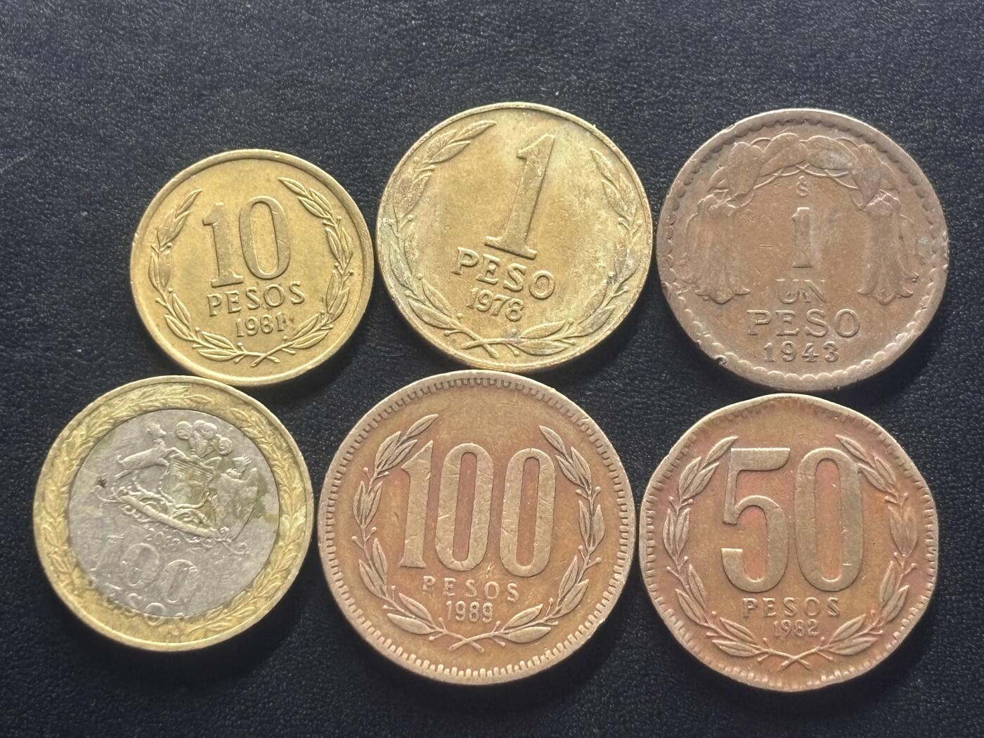 邮泉阁限时拍卖第四十三场（硬币在国外。请付邮费6元。） 智利6枚