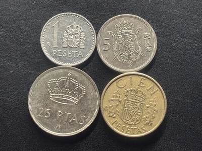 邮泉阁限时拍卖第四十三场（硬币在国外。请付邮费6元。） - 西班牙4枚