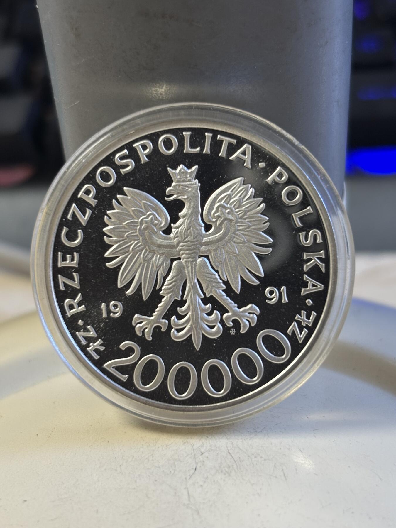 第194期拍卖 波兰1991年二战系列军事人物纪念银币，750银，19.3克