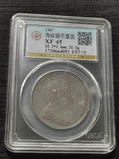 天下钱庄专场欢迎参拍 - 爱德华七世海峡一元银币