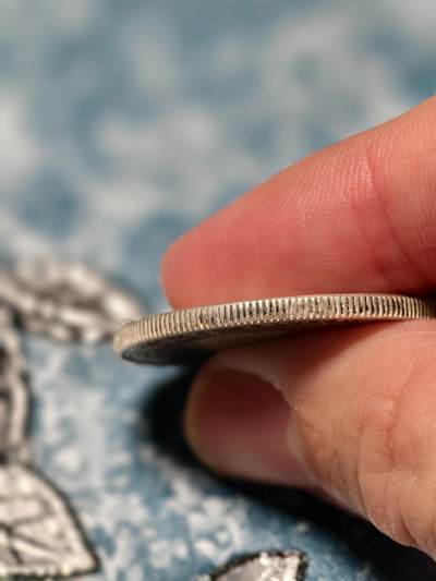 抚柳草堂-第二十六期章牌钱币  奖章勋章 满百包邮 放漏专场 1964丹麦弗雷德里克九世之女安妮-玛丽公主婚礼纪念5克朗银币 17.1g 800银 原光好品