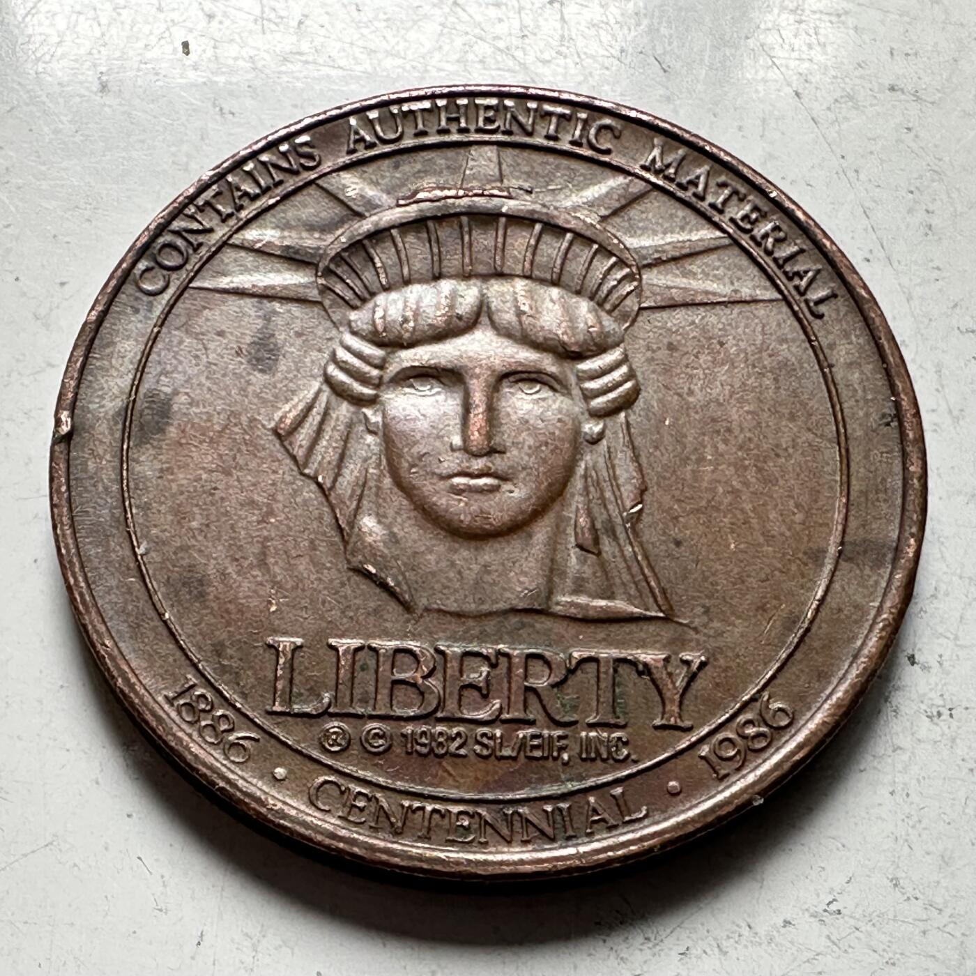 🌹外币初藏🌹🐯2026年第32场   每周二四六晚8️⃣点 接代拍 美国 1986年 西尔斯百货 自由女神像 Token 1886-1986百年纪念