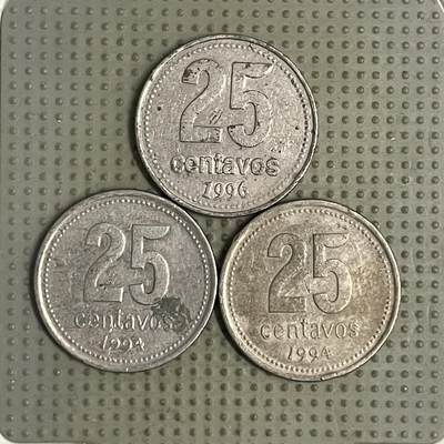 2026年第36场各国散币拍卖（总第186场） - 阿根廷25分3枚