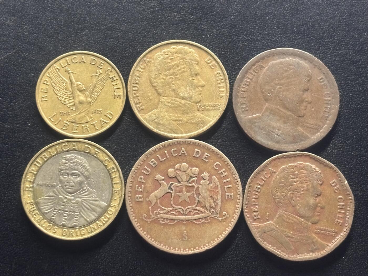 邮泉阁限时拍卖第四十三场（硬币在国外。请付邮费6元。） 智利6枚