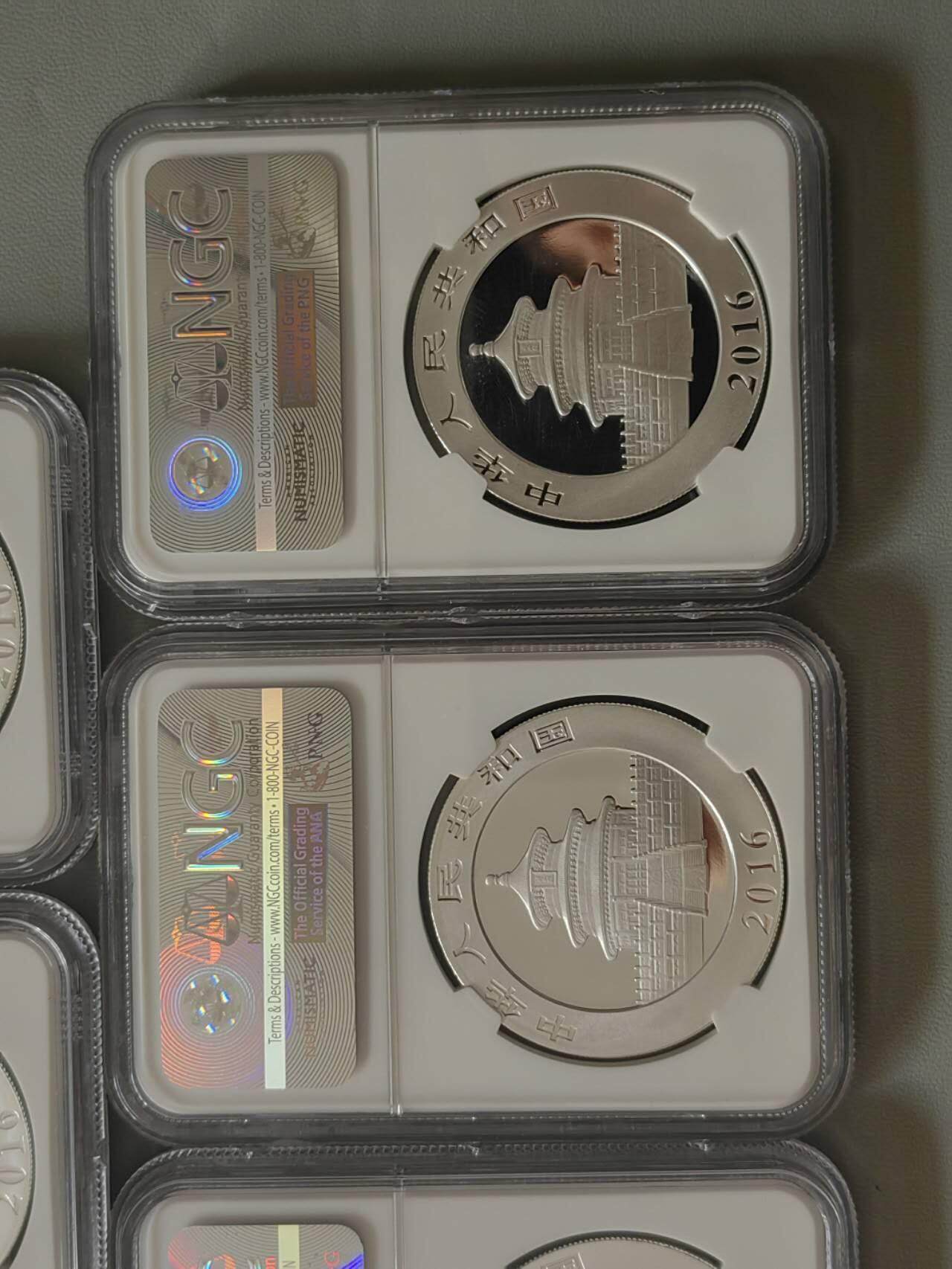 洪涛臻品批发群 精选邮票限时拍卖第1291期  NGC评级熊猫银币 NGC70满分，银币品相好适合收藏，功夫熊猫5枚一套，超低起拍价，喜欢不要错过