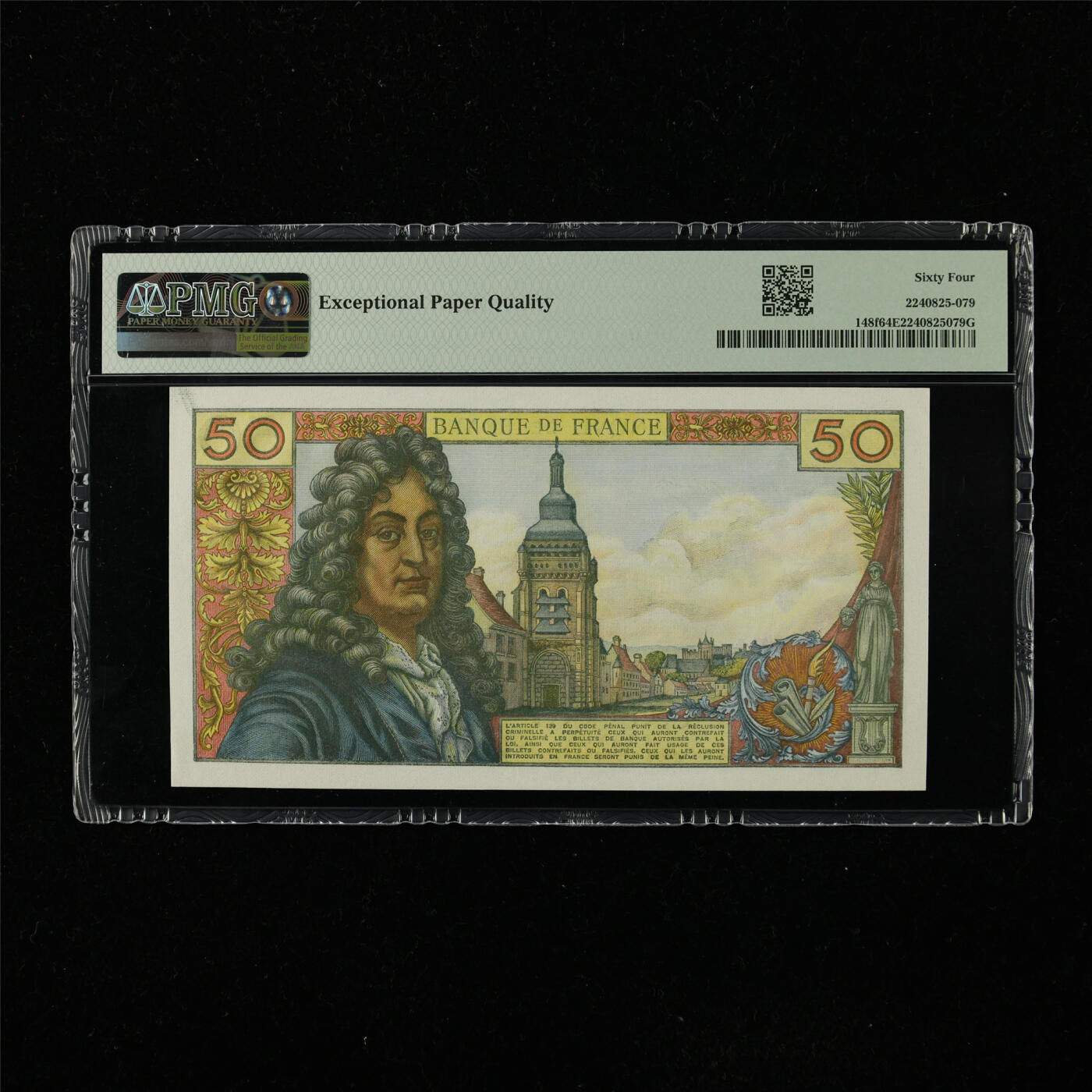 【亘邦集藏】第223期拍卖 1976年 法国50法郎 PMG 64EPQ M.296 23524