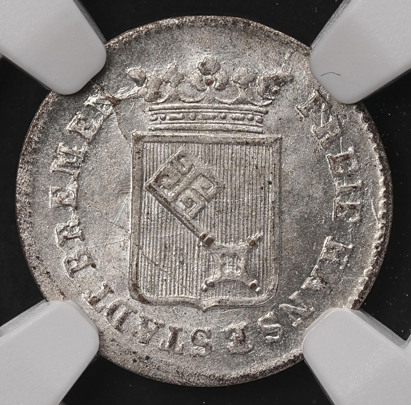 修遠堂世界钱币第108期 NGC MS65 1840年不来梅1格罗滕银币