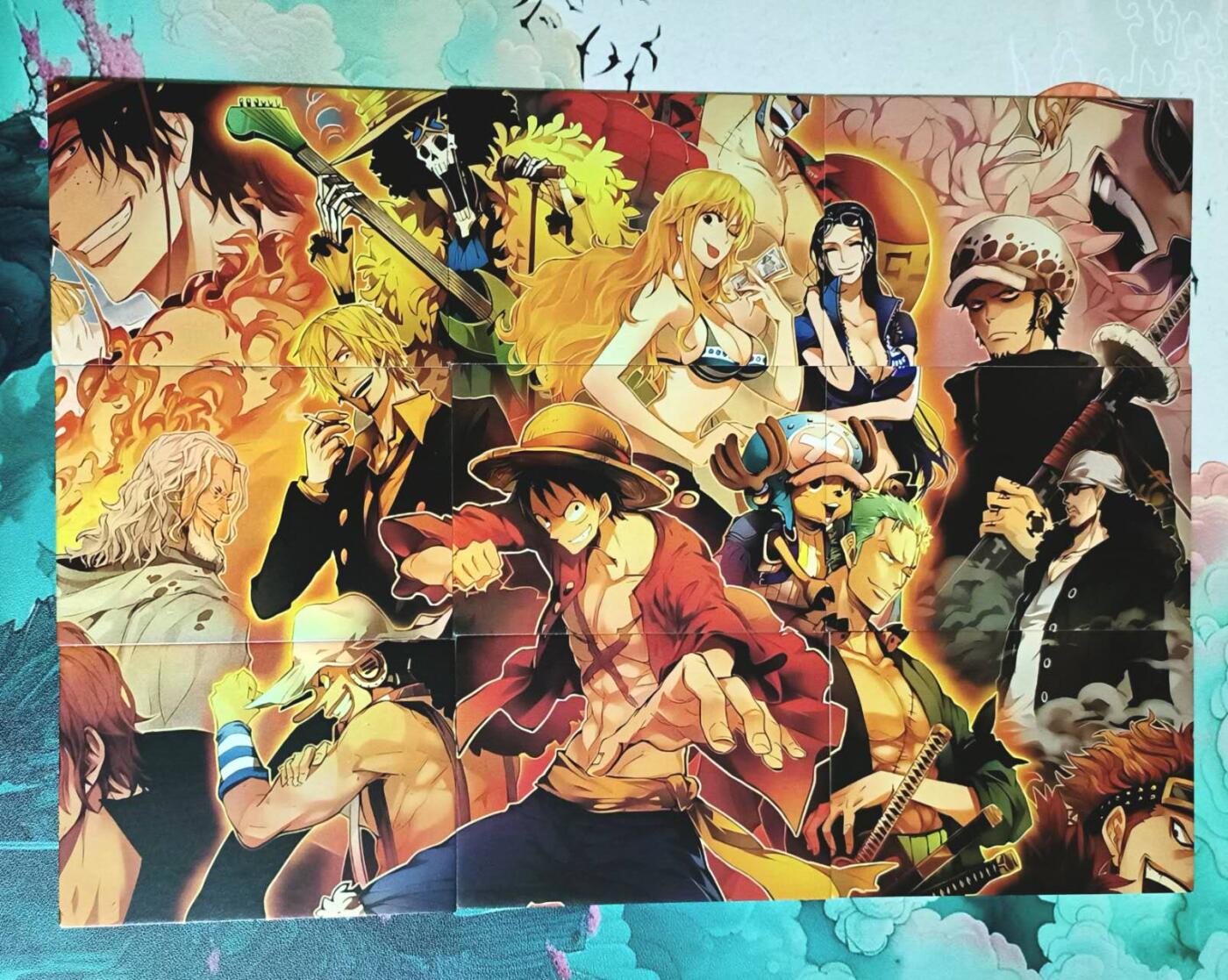 龙虎卡牌-七九场（满200元包邮，无佣金，每周六结拍，欢迎送拍） 彩闪9拼 海贼王 草帽团一套