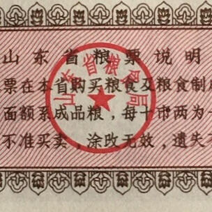        稀少1984年山东省粮票拾市斤经典人物全新品相未流通1枚原版真品如图供应票证旧藏文玩艺术收藏