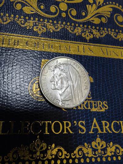 长老汇马年精选第十二场拍卖 - 1965意大利但丁500里拉类精制银币，11克835银