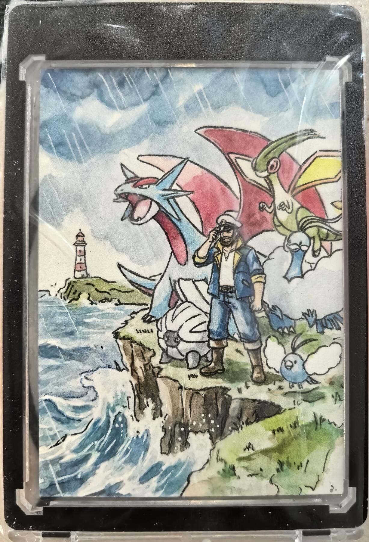 丫丫卡拍-流拍&复数专场✉邮费减半（3月24日21：00截拍） 【手绘卡】宝可梦系列-原膜官砖