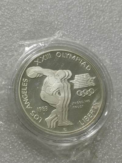 天下钱庄专场欢迎参拍 - 美国洛杉矶奥运会一美元银币，26.7克90银