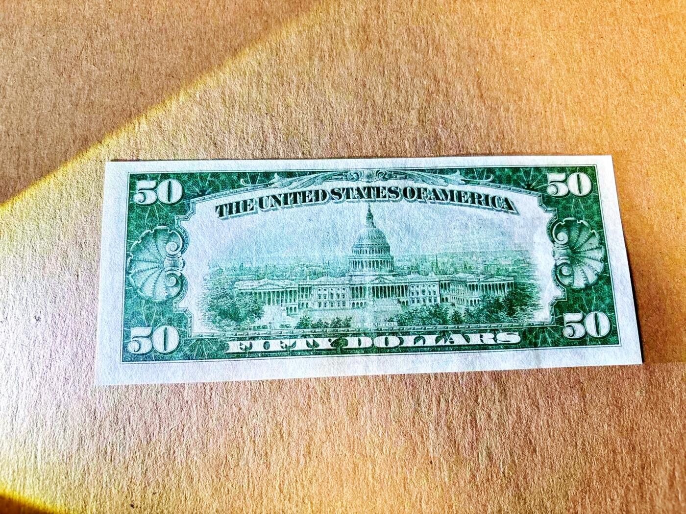 【Blue Auction】世界纸币精拍第797期——18级TOP拍卖/信誉/品质/专业/高效💫 美国 1929年50美金 国民券 旧金山版 品相如图 