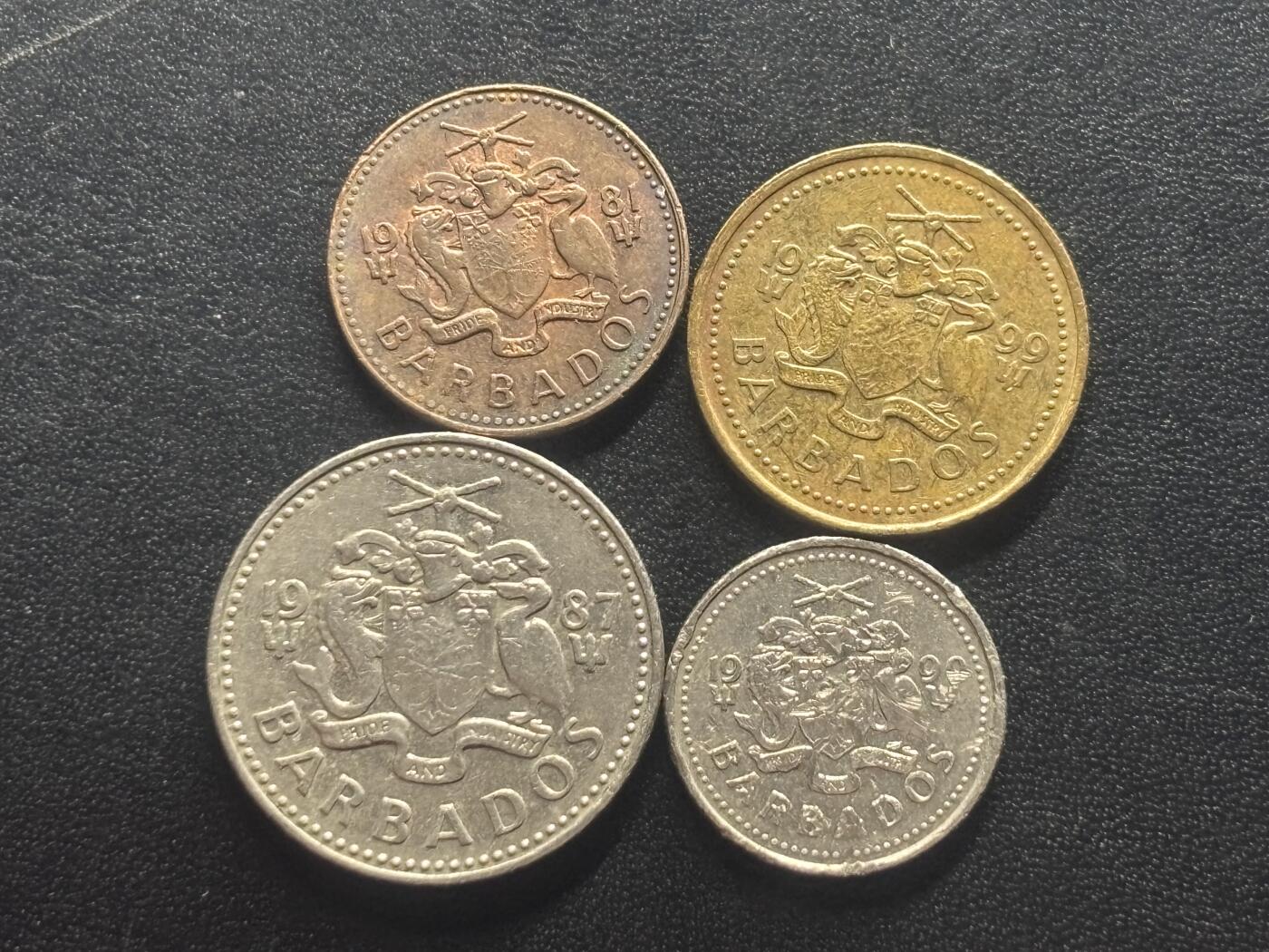 邮泉阁限时拍卖第四十三场（硬币在国外。请付邮费6元。） 巴巴多斯4枚